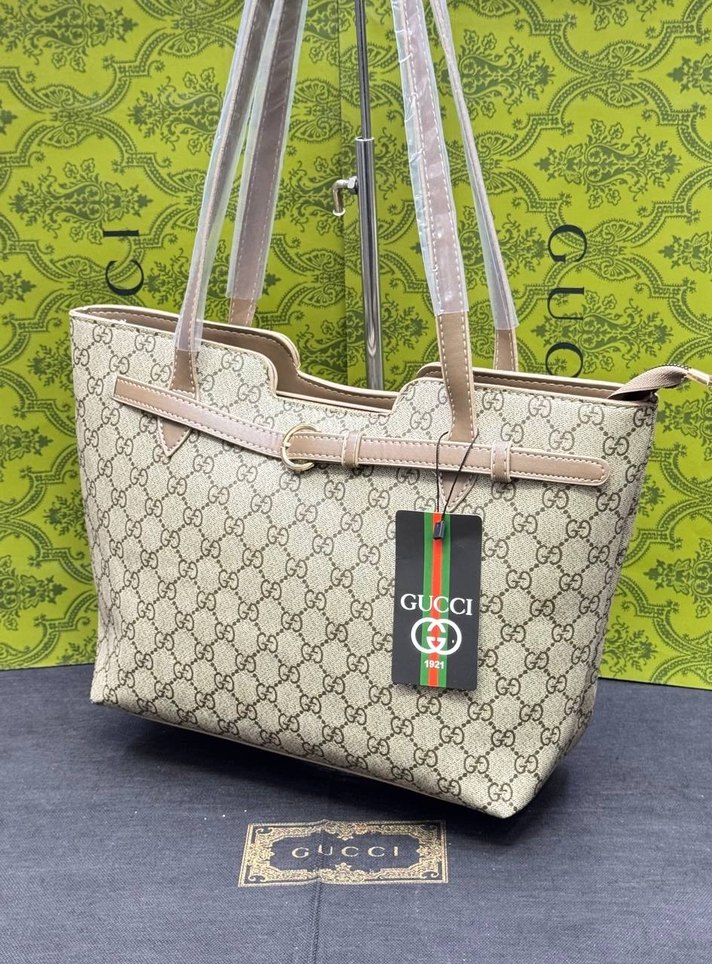 Kahverengi Baskılı Kadın Omuz Çantası - Görsel 4