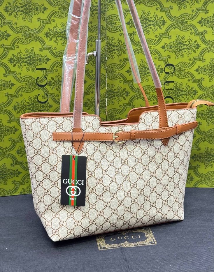 Kahverengi Baskılı Kadın Omuz Çantası - Görsel 3