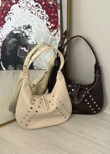 Koyu Kahverengi Deri Kadın Omuz Çantası - Görsel 6