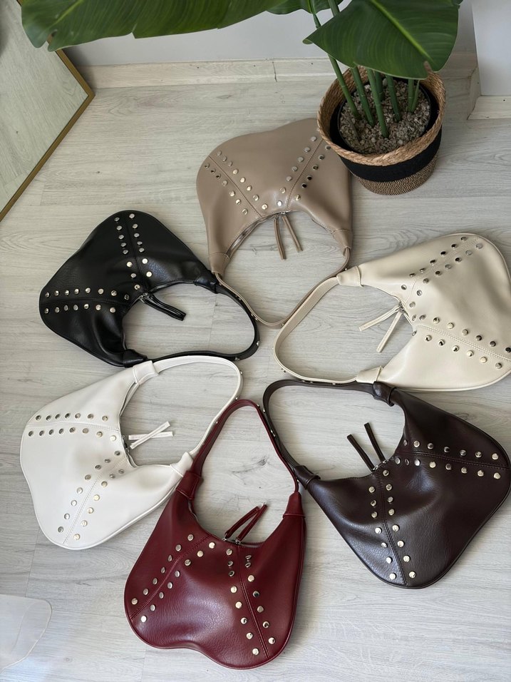 Koyu Kahverengi Deri Kadın Omuz Çantası - Görsel 4