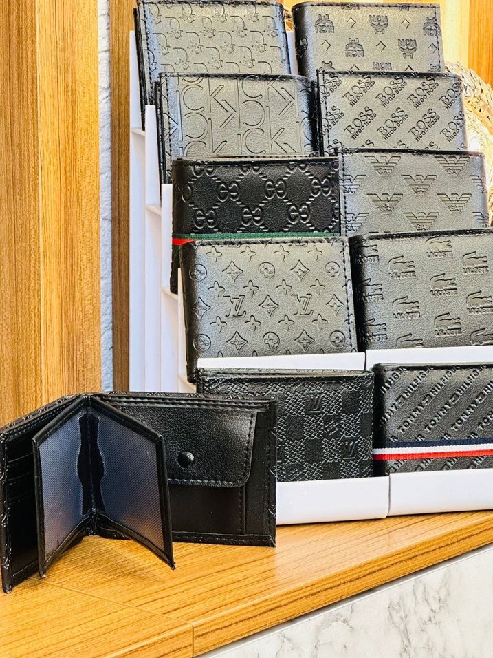 Erkek Siyah Baskılı Klasik Cüzdan - Görsel 3