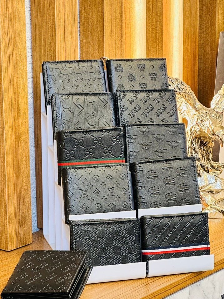 Erkek Siyah Baskılı Klasik Cüzdan - Görsel 2