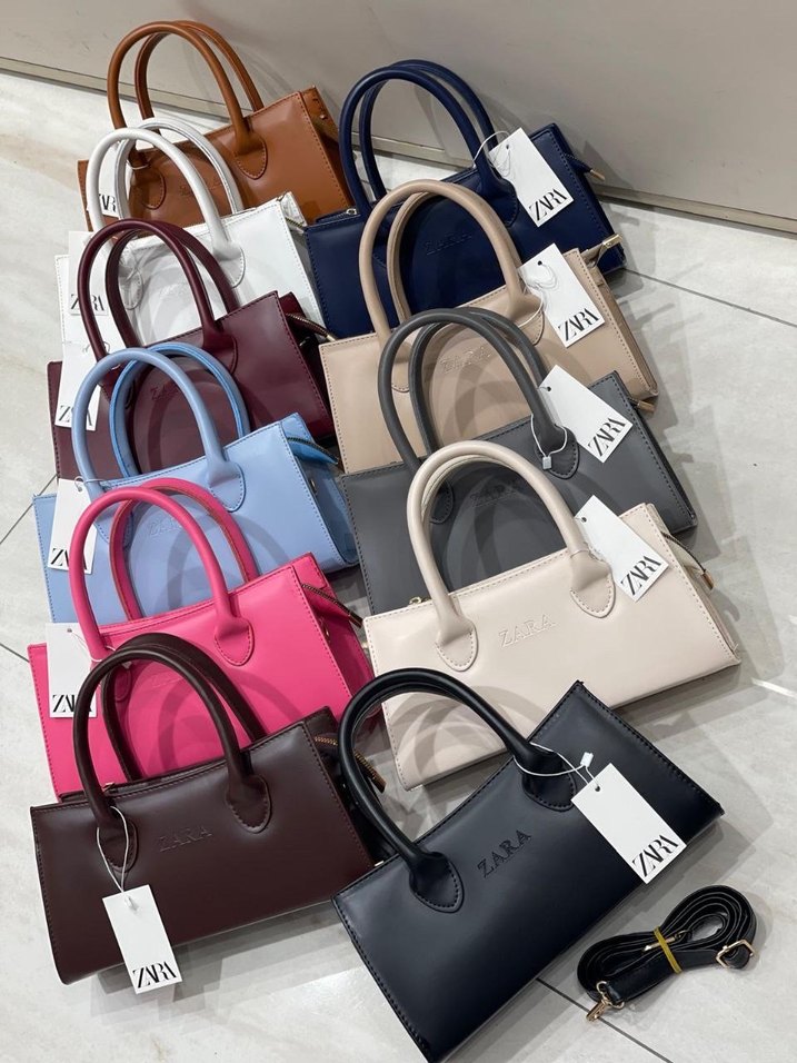 Parlak Altın Deri Kadın Çanta - Görsel 2