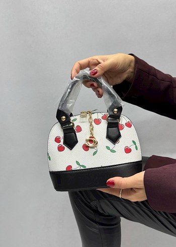 Zincir Detaylı Gri Desenli Kadın Çanta - Görsel 6