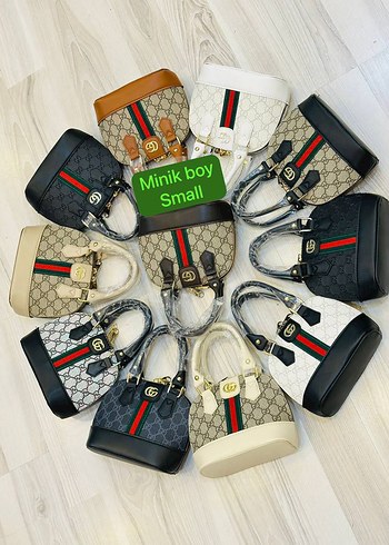 Diğer Gri Baskılı Deri Gucci Kadın Çanta