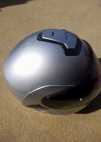 SHOEI Metal Gri Parlak Motosiklet Kaskı - Görsel 4