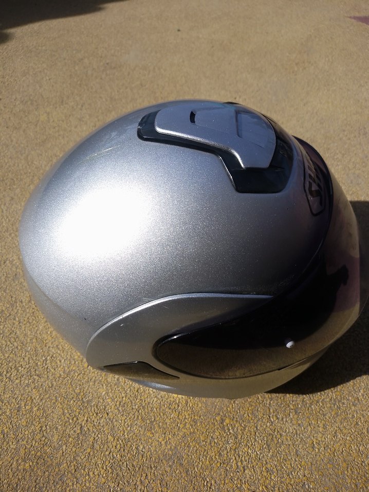 SHOEI Metal Gri Parlak Motosiklet Kaskı - Görsel 4