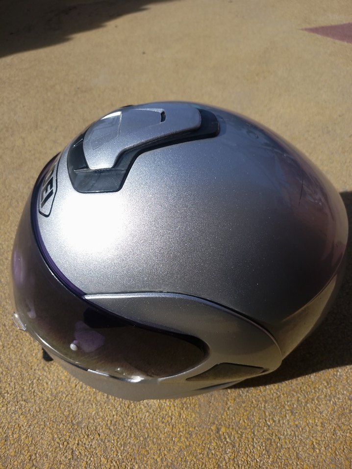 SHOEI Metal Gri Parlak Motosiklet Kaskı - Görsel 3