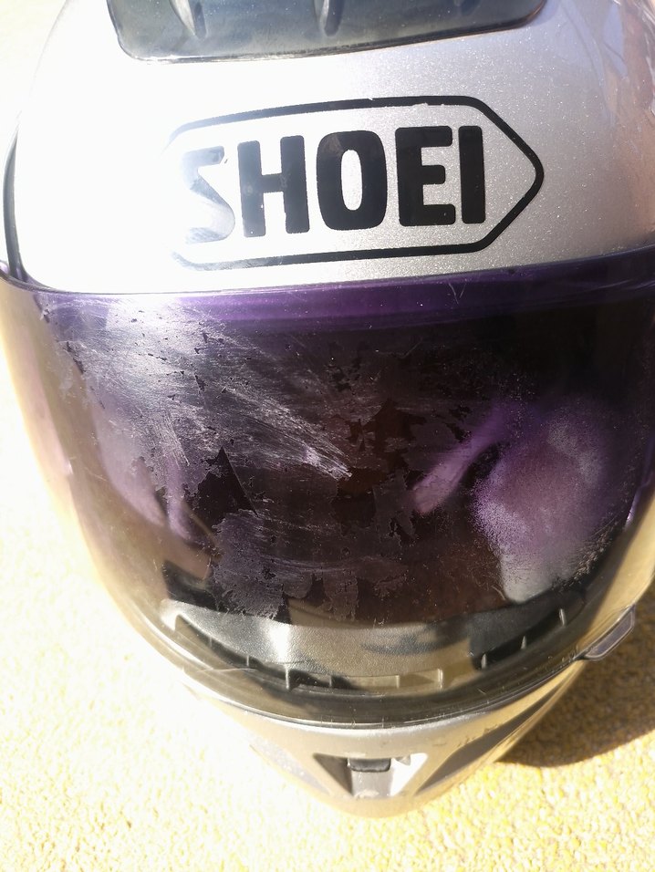 SHOEI Metal Gri Parlak Motosiklet Kaskı - Görsel 2