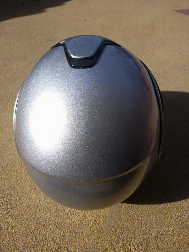 SHOEI Metal Gri Parlak Motosiklet Kaskı - Görsel 5