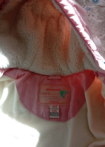 Kız Çocuk Pembe Kapüşonlu Fermuarlı Mont - Görsel 4