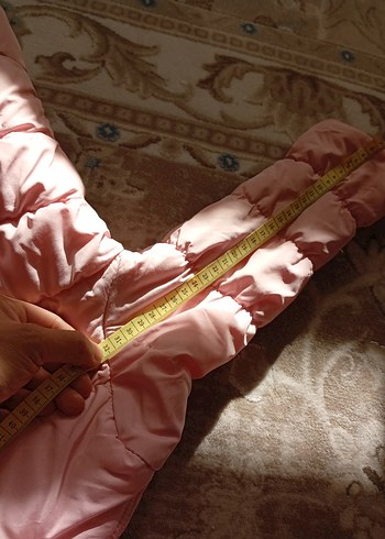 Kız Çocuk Pembe Kapüşonlu Fermuarlı Mont - Görsel 6