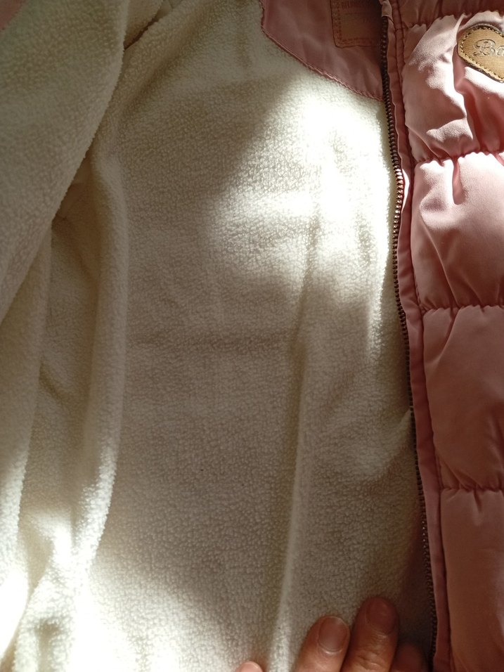 Kız Çocuk Pembe Kapüşonlu Fermuarlı Mont - Görsel 2