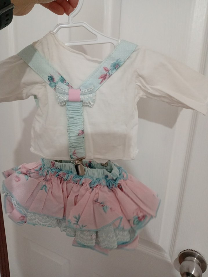 Pembe Bohem Renkli Fırfırlı Askılı elbise - Görsel 4