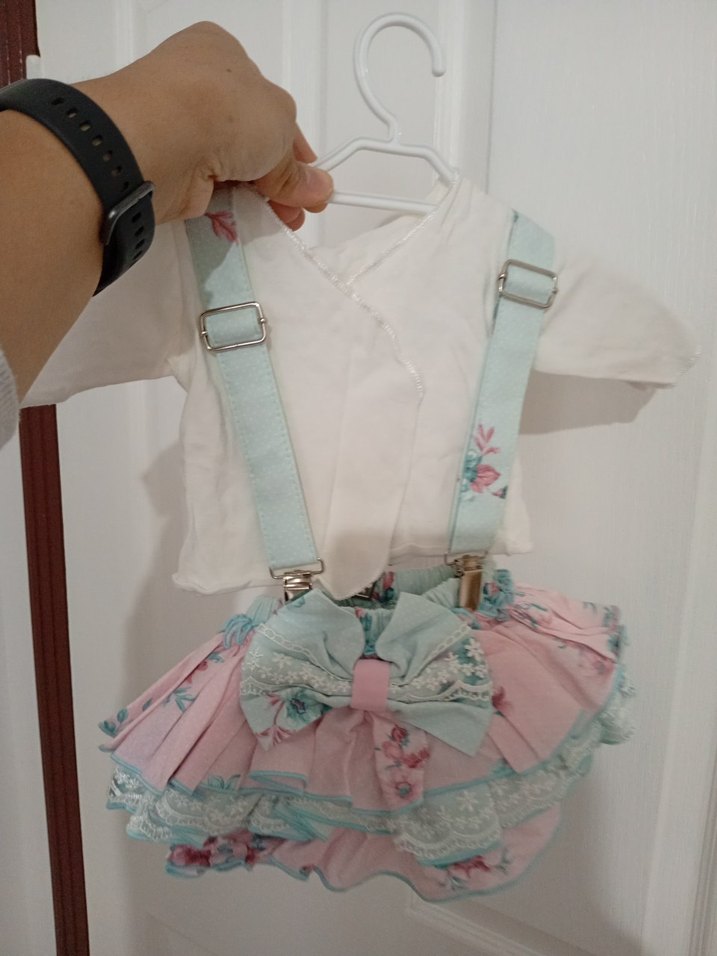 Pembe Bohem Renkli Fırfırlı Askılı elbise - Görsel 3