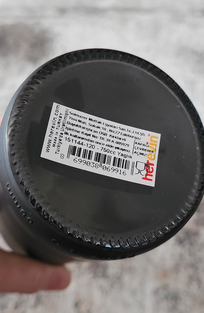 Siyah Cam Mutfak Yağ Şişesi - Yağdanlık - Görsel 2