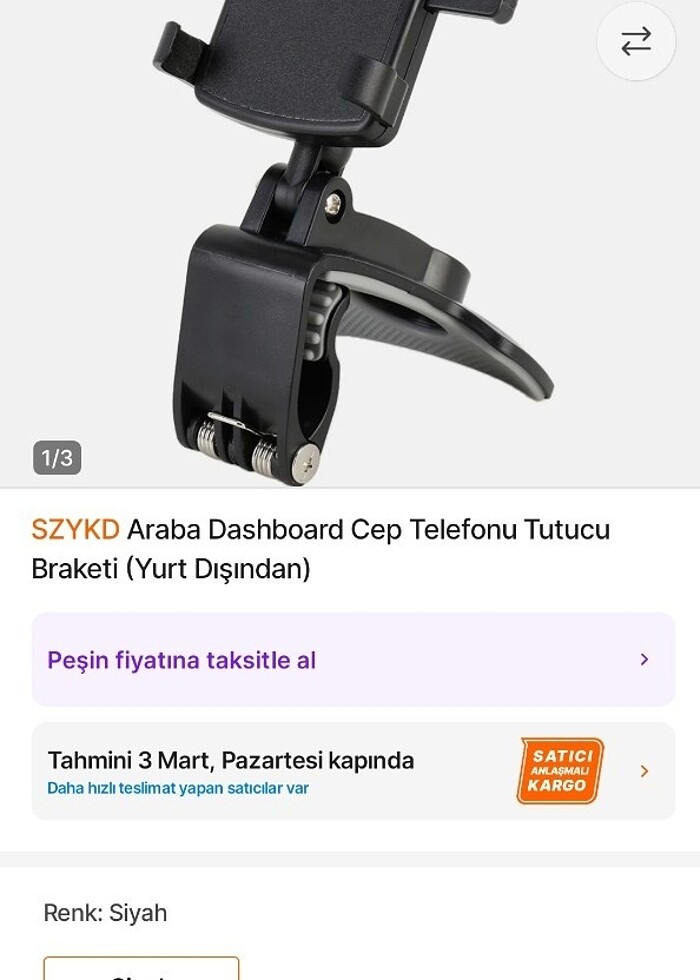Araba Dashboard Cep Telefonu Tutucu
Braketi, Telefon tutucu - Görsel 4