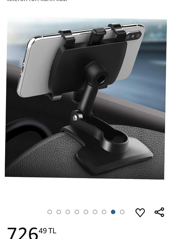 Araba Dashboard Cep Telefonu Tutucu
Braketi, Telefon tutucu - Görsel 3