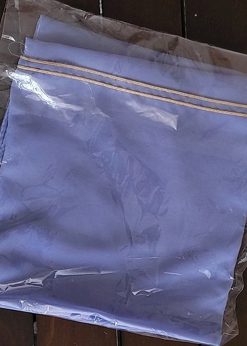 Lila Renkli İnce Krep Eşarp - Görsel 2