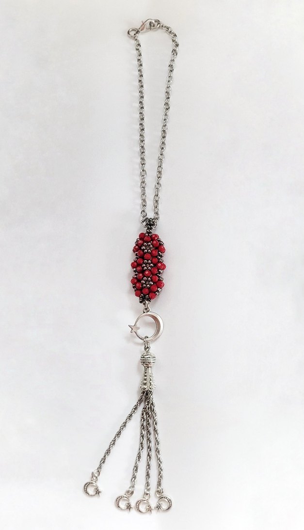 Boncuk İşlemesi Araba Aksesuarı (Cevşenli) - Görsel 2