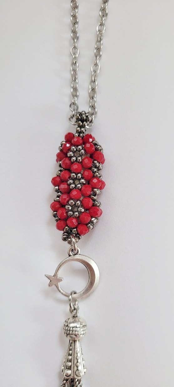 Boncuk İşlemesi Araba Aksesuarı (Cevşenli) - Görsel 3