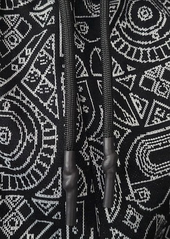 Erkek Bohem Gri Desenli Örme / Triko Pantolon - Görsel 3