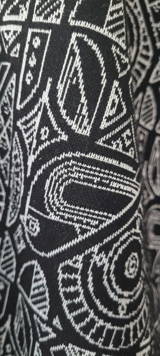 Erkek Bohem Gri Desenli Örme / Triko Pantolon - Görsel 2