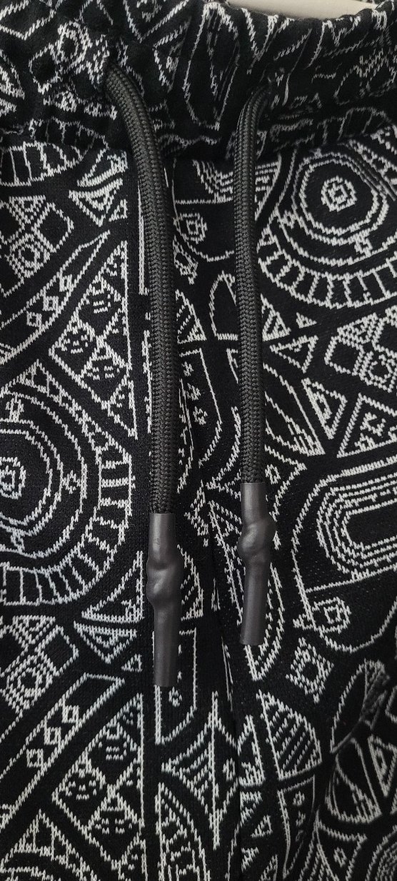 Erkek Bohem Gri Desenli Örme / Triko Pantolon - Görsel 3