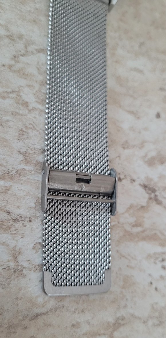 Gümüş Hasır Kordonlu Erkek Kol Saati - Görsel 3