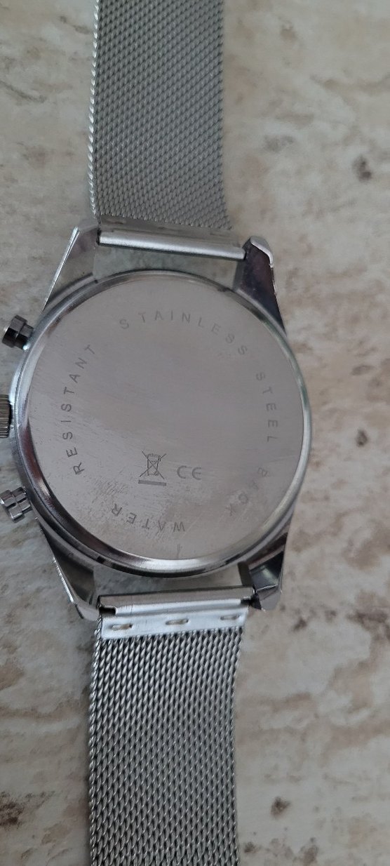 Gümüş Hasır Kordonlu Erkek Kol Saati - Görsel 5