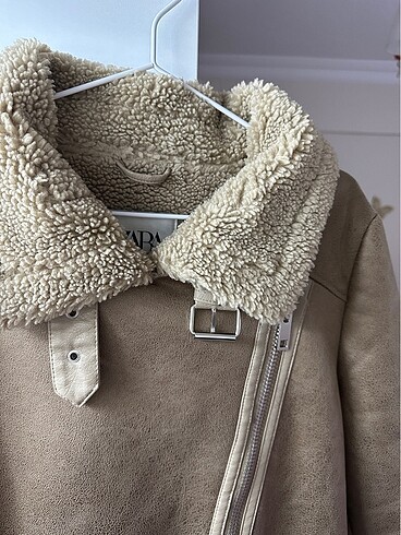 l Beden camel Renk ZARA BİKER CEKET
