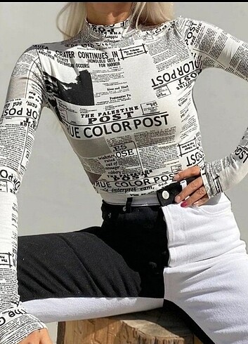 m Beden Uzun kollu crop body