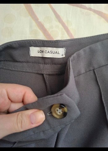LC Waikiki Gri Kadın Kumaş Pantolon ANTRASİT