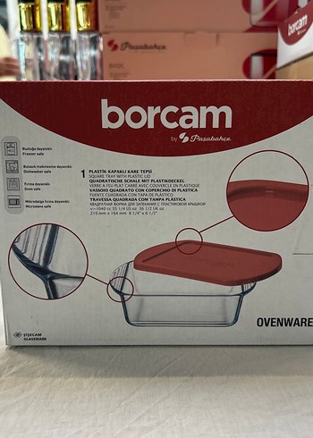 Paşabahçe Pasabahce Borcam Kırmızı Kapaklı Cam Saklama Kabı