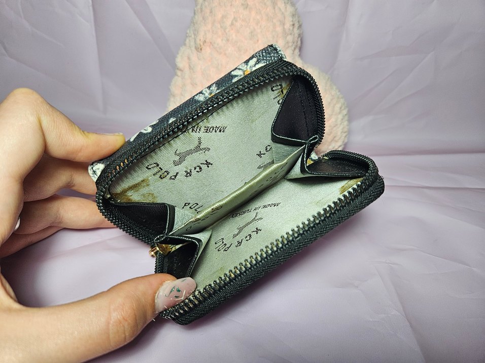 Çiçek Desenli Fermuarlı Kadın Cüzdan - Görsel 4