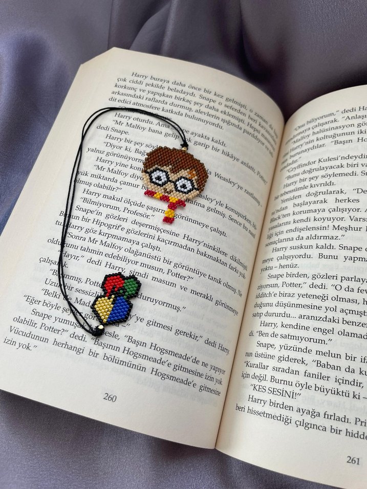 Renkli Boncuklu Harry Potter kitap ayraci - Görsel 2