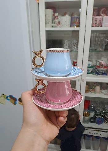 Pastel Renkli 4'lü Kahve Fincanı Seti - Görsel 2