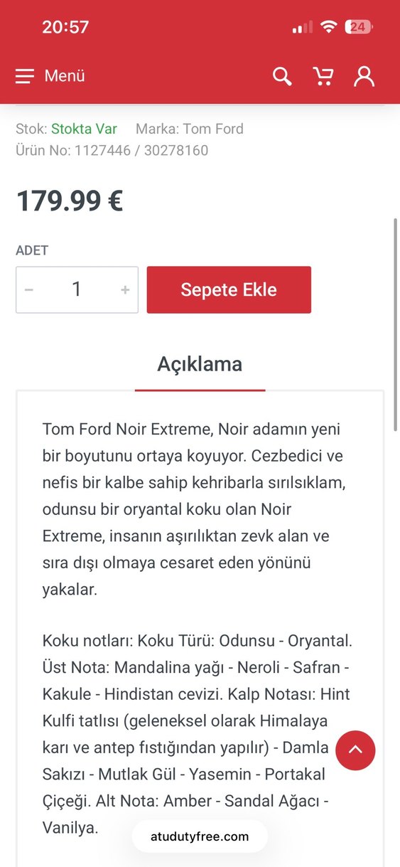 Orjinal Tom Ford Noir Extreme - Görsel 5