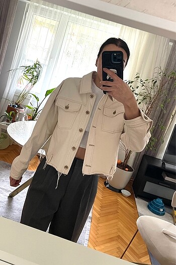 m Beden ten rengi Renk Zara Bej Ceket