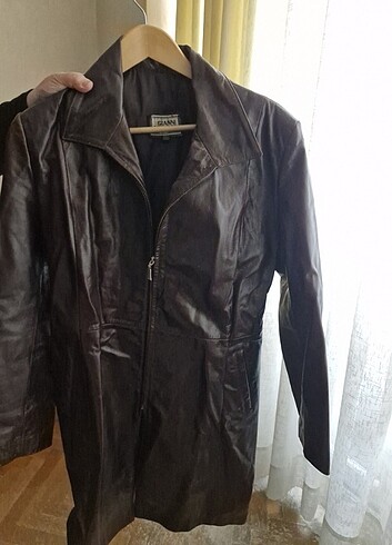 xxl Beden kahverengi Renk Gianni versace xxl deri mont