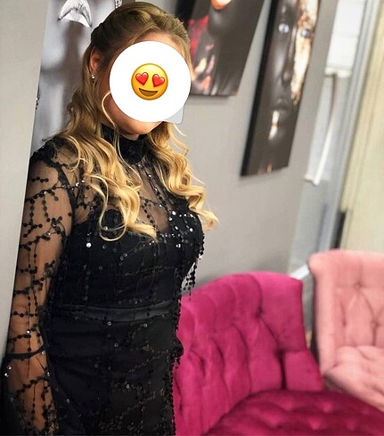 l Beden Pullu Transparan Düğünlük Şık Abiye