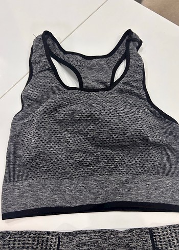 Gri Kadın Sporcu Atlet - Tayt Takım - Görsel 3