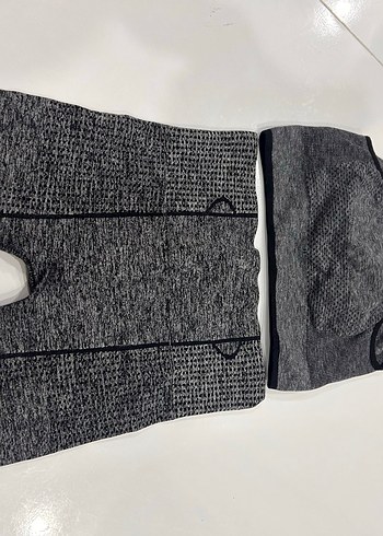 Gri Kadın Sporcu Atlet - Tayt Takım - Görsel 4