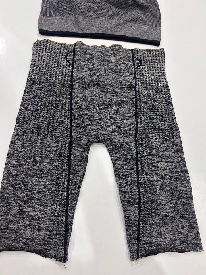 Gri Kadın Sporcu Atlet - Tayt Takım - Görsel 2