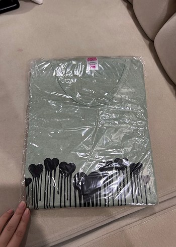 Yeşil Sıfır Rahat Kadın Pijama Takımı - Görsel 3