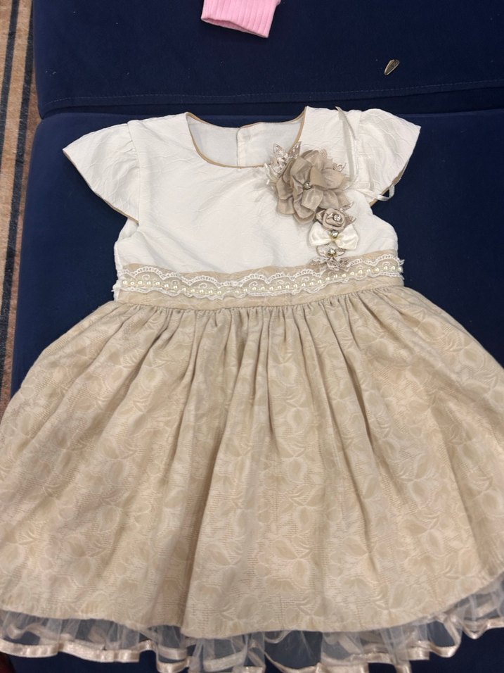 Klasik Dantel İşlemeli Kız Elbisesi - Görsel 2