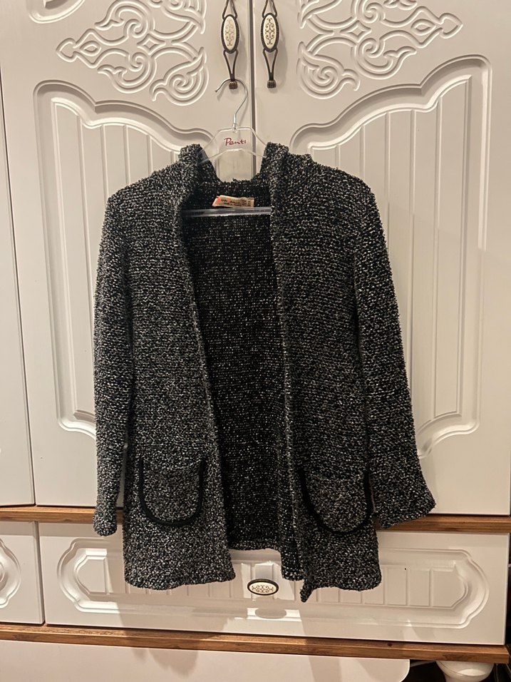 Gri Kadın Hırka - Görsel 2