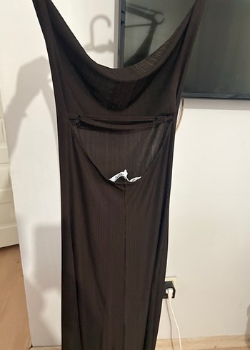 Acı kahve Uzun Kadın Elbise - Görsel 5