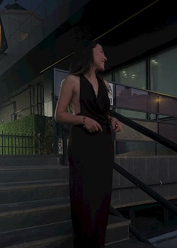 Acı kahve Uzun Kadın Elbise - Görsel 7