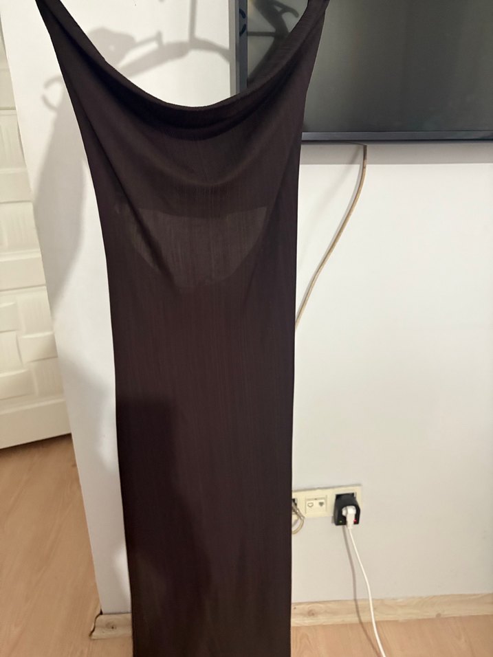 Acı kahve Uzun Kadın Elbise - Görsel 2